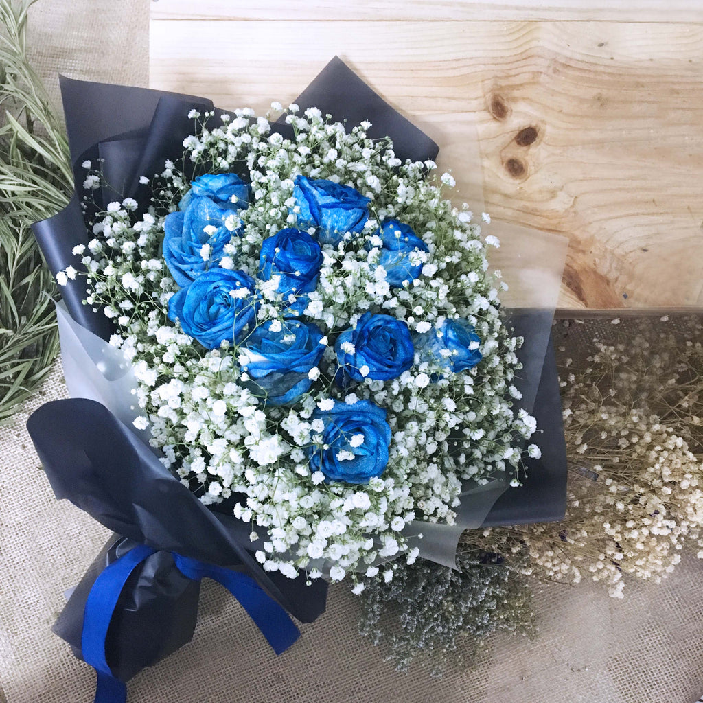 Celestial Marine (9 Blue Roses)
