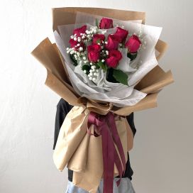 Auburn Love (9 Red Roses - Long Stem)